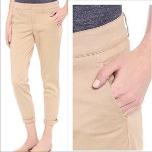 VINCE Stretch Cotton Chino Side Strapping Tapered Ankle Pants Size 4